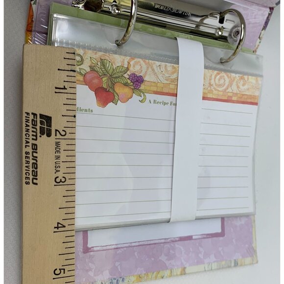 C.R. Gibson Fresh Fruit Recipe Keeper Binder 7"x6" Recipe Cards Refillable NEW - Picture 11 of 11